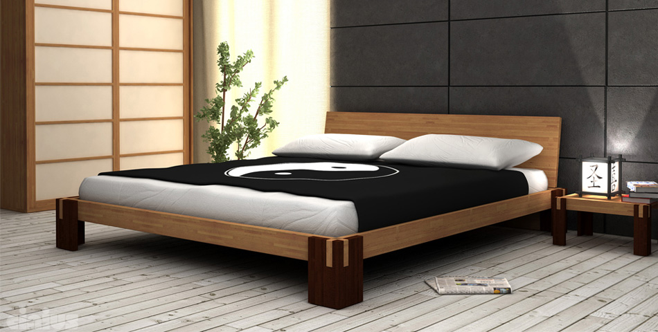  Bett - Tokyo-F  / Futonbett / Massivholzbetten / massivholzbetten / Holzbetten / futonbetten / Japanische Bett / Holzbetten Design cinius