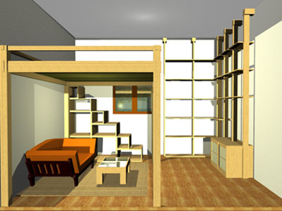 Bed Yen  bed yen sliping loft , fixed height, materials solid wood