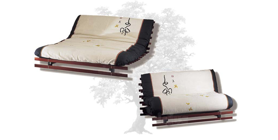 Canapé-lit Futon modèle TORONTO avec ouverture frontale