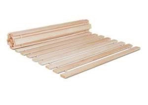 RETI A DOGHE in legno di faggio, con telaio in legno e doga diritta ideale per l'uso con i materassi Futon ed i materassi in lattice. Reti a doghe inclinabili con telaio in legno