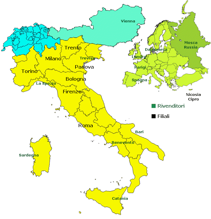 dove trovarci - clicca sulla localit� per conoscere l'indirizzo
