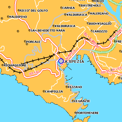 mappa di La Spezia