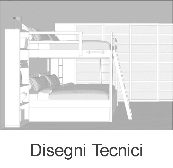 letti a castello disegni tecnici