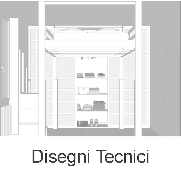 Soppalco per monolocale bianco