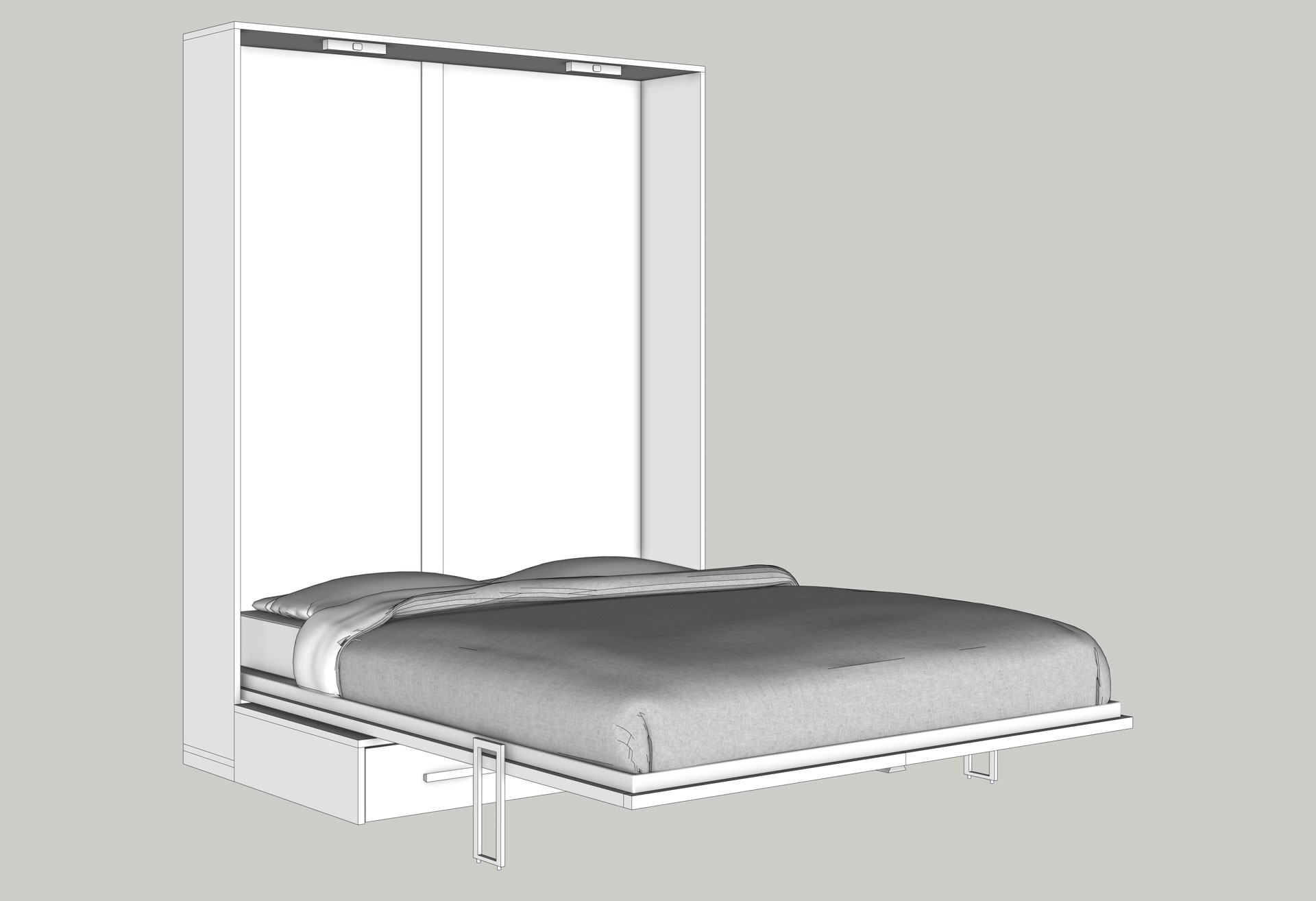 Letto a scomparsa: aperto