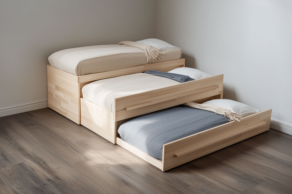 Letto alto estraibile a 3 livelli - SpazioBed