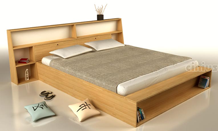 Variazione del Libroletto, ha una struttura pi&ugrave; contenuta, pur mantenendo la caratteristica struttra a libreria. La testiera &egrave; una comoda libreria portatutto, Vani porta-libri, porta-oggetti. La libreria a portata di letto, mobile testata slim con ante a ribalta. Con rete sollevabile a stantuffi la parte interna diventa un capiente contenitore