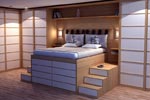 letto giapponese legno impero