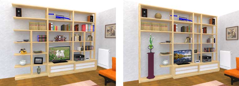Libreria "Leggera" in faggio di Cinius