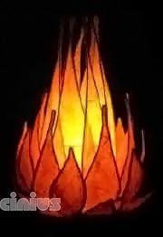 Lampada Scultura in luce "Mini Tulipa aarancio"