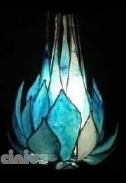Lampada Scultura in luce "Mini Tulipa azzurra"