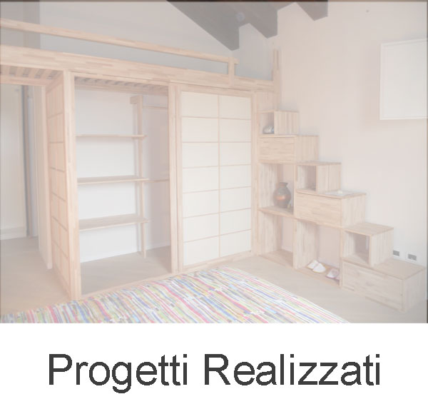 letto a soppalco con cabina armadio