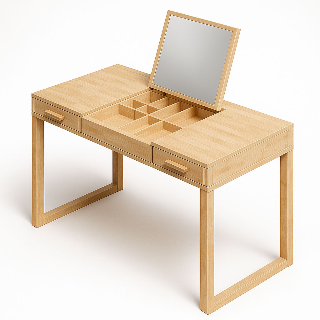 scrivania basic Cinius, su misura, in legno massello