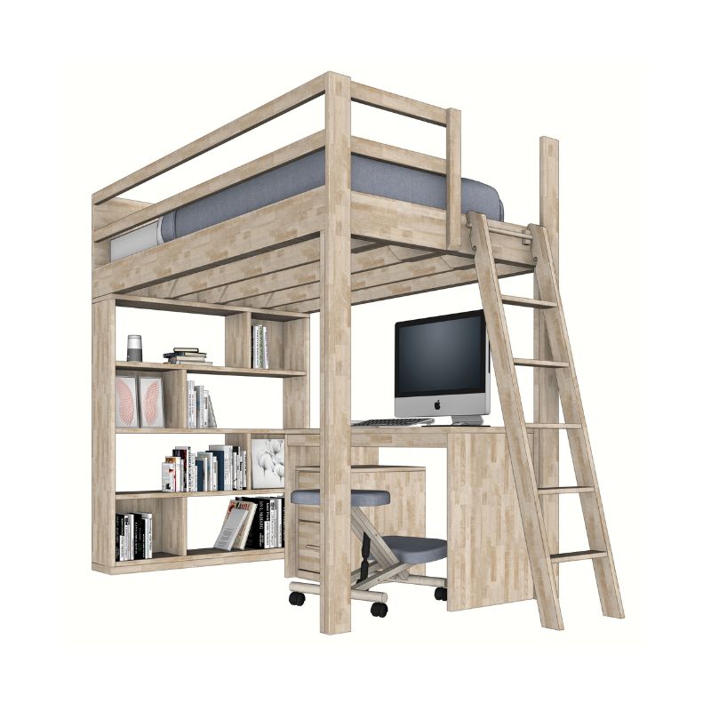 Letto a soppalco Casa su Albero, ideale per soffitti bassi