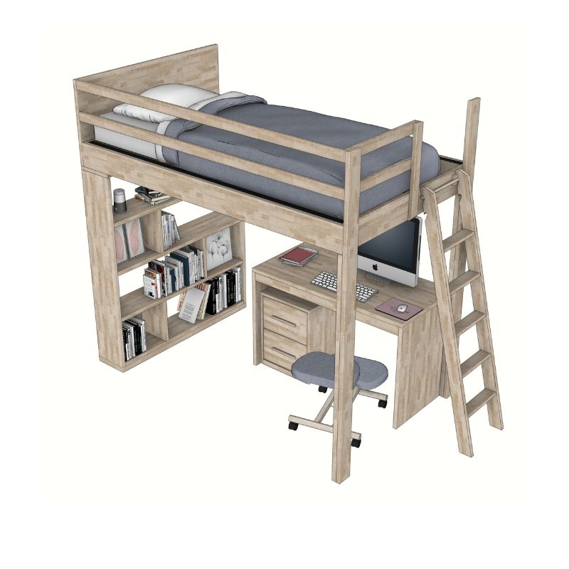 Letto a soppalco Casa su Albero, ideale per smartworking