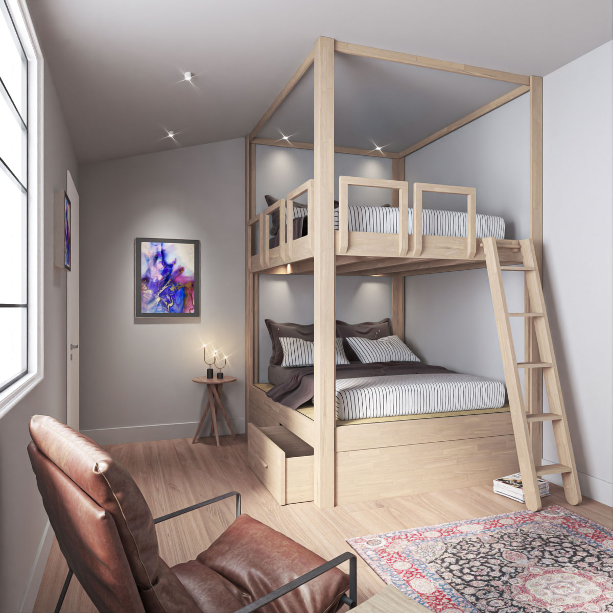 SpazioBed Etagenbett von Cinius aus Massivholz