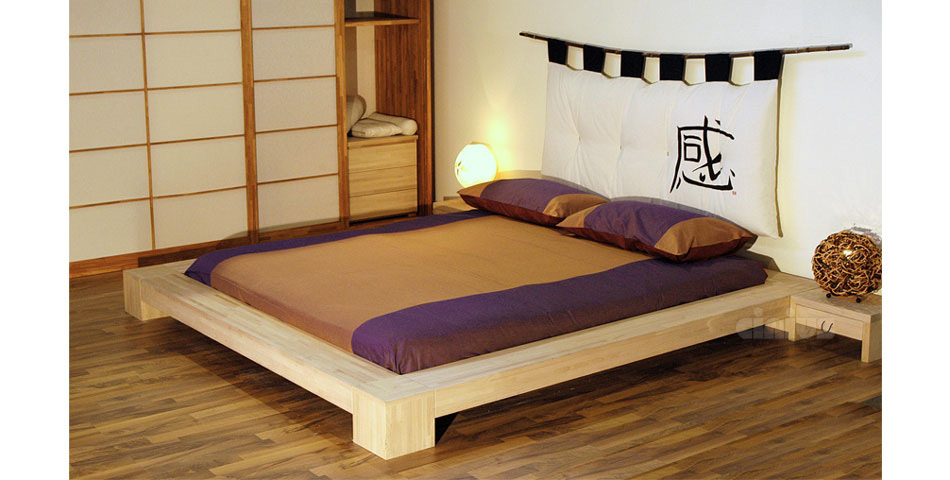 Bett - Isola  / Futonbett / Massivholzbetten / massivholzbetten / Holzbetten / futonbetten / Japanische Bett / Holzbetten Design cinius