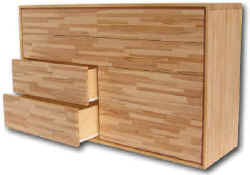 Bed Aurora  chest of drawers 4+4