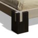 Bed Tokyo-F  White structure with black foots