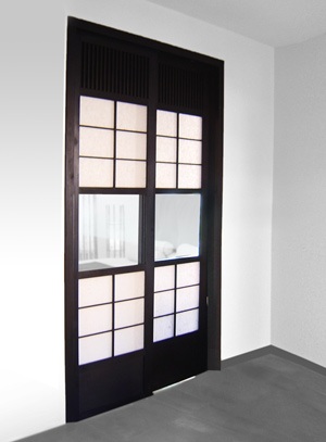 shoji door sliding black 3