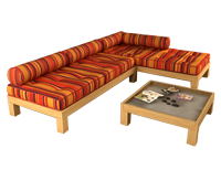 Bed-Sofa Save space. Trasformation sofa . Becomes a single bed simply . The slats are available in different colors . confortablesofa bed futon model tatsofa