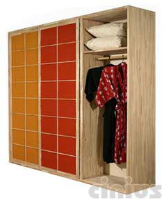 Wardrobe in Beechjapan design cinius