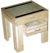 comodino legno con cassetto piano tatami