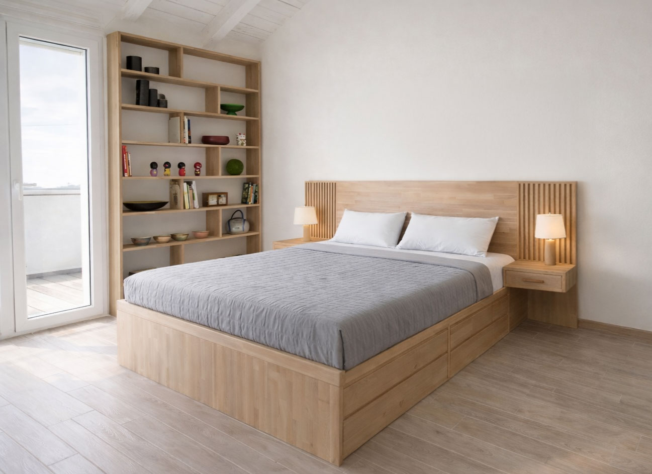 SpazioBed con cassetti laterali di Cinius