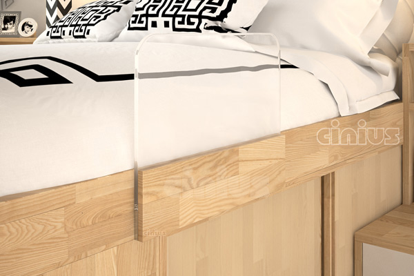 Parapetto per letto Impero di Cinius in plexiglass