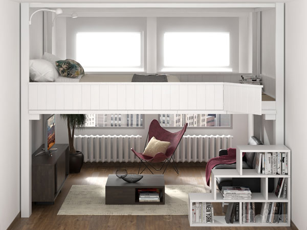 letto elettrificato Rising di Cinius